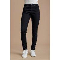 French Connection Women's Cotton Blend Stretch High Rise Skinny Denim Jeans in Black | Size: 8