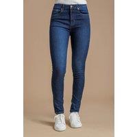 French Connection Women's Cotton Blend Stretch High Rise Skinny Denim Jeans in Blue | Size: 14