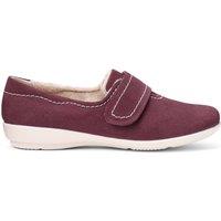 Hotter Women's Wide Fit 'Toasty' Slippers in Wine | Size: 7