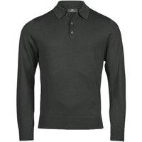 TEE JAYS Men's Long-Sleeved Polo Shirt in Dark Green | Size: 2XL