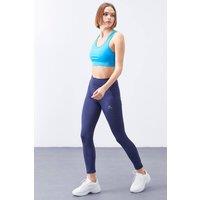 Tommy Life Women's High-waist Slim-fit Leggings in Navy | Size: XS