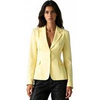 Pucka Women's Women's Crepe Blazer Jacket in Lemon | Size: Small