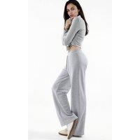 Hiccup Women's Wide Leg Jogger Pants in Light Grey | Size: Large