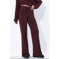 Busem Women's Elastic Waist Straight Pants in Burgundy | Size: Small