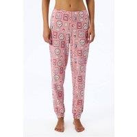 Penti Women's Postcard Pointel Pajama Bottoms in Pink | Size: XS