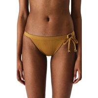 Penti Women's Montana Side Textured Mid-Waist Bikini Bottom in Amber | Size: XL