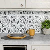 D-C-Fix Cubia Self Adhesive Vinyl Wall Tiles Pack of 6 (0.56sqm) in Grey | Size: 305mm x 305mm