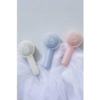 Life on Products Pearl Shell Fan - Portable LED Handheld Fan with 7-Colour Lights in Pink