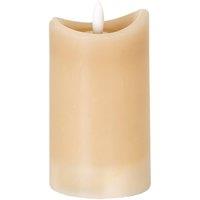 Lemon Pavilion Furniture and Decor Natural Glow 2.75x5 Melted LED Candle - Plastic - L7xW7xH12 cm - Taupe