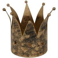 Lemon Pavilion Furniture and Decor Antique Crown Candle Holder - Metal - L10 x W10 x H10 cm - Gold