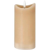 Lemon Pavilion Furniture and Decor Natural Glow 2.75x6 Melted LED Candle - Plastic - L7xW7xH15 cm - Taupe