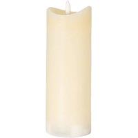 Lemon Pavilion Furniture and Decor Natural Glow 2.75x8 Melted LED Candle - Plastic - L7xW7xH20 cm - Cream