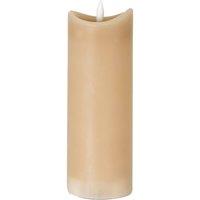 Lemon Pavilion Furniture and Decor Natural Glow 2.75x8 Melted LED Candle - Plastic - L7xW7xH20 cm - Taupe in Brown