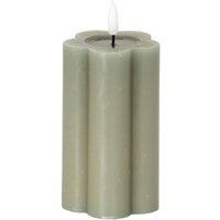 Lemon Pavilion Furniture and Decor Natural Glow 2.75x5 Pillar LED Candle - Plastic - L7xW7xH12 cm - Grey