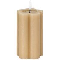 Lemon Pavilion Furniture and Decor Natural Glow 2.75x5 LED Candle - Plastic - L7xW7xH12 cm - Stone in Brown