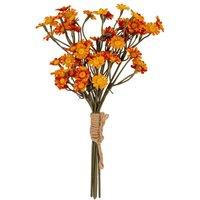 Lemon Pavilion Furniture and Decor Orange Daisy Bunch Artificial Flower - Plastic - L16xW16xH27 cm Orange