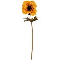 Lemon Pavilion Furniture and Decor Anemone Stem Artificial Flower - Plastic - L10 x W10 x H38 cm - Orange