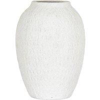 Lemon Pavilion Furniture and Decor Ashen Medium Tall Vase - Ceramic - L20 x W20 x H27 cm - White