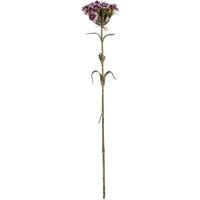Lemon Pavilion Furniture and Decor Dianthus Spray Artificial Flower - Plastic - L14 x W14 x H55 cm Purple