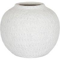 Lemon Pavilion Furniture and Decor Ashen Large Round Vase - Ceramic - L23 x W23 x H20 cm - White