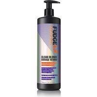FUDGE Clean Blonde Damage Rewind Purple Violet Toning & Repair Conditioner 1000ml in Clear