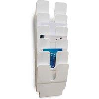 Durable Flexiplus 6 Wall Mounted Literature Tray - A4 Portrait - White | Size: 1 Pack