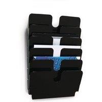 Durable Flexiplus 6 Wall Mounted Literature Tray - A4 Landscape - Black | Size: 1 Pack