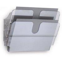 Durable Flexiplus 2 Wall Mounted Literature Tray - A4 Landscape - Clear | Size: 1 Pack