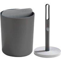 ReBorn Kitchen Roll Holder & Utensil Holder - Dark Grey