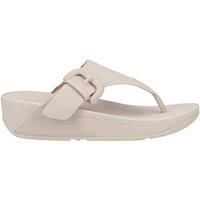 FitFlop Women's Lulu Buckle Toe Post Sandals in Beige | Size: 8