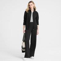 Lands' End Women's Serious Sweats Fleece Lined Straight Leg Trousers in Black | Size: 8