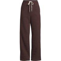 Lands' End Women's Plus Serious Sweats Relaxed Straight Leg Joggers in Brown | Size: 2X