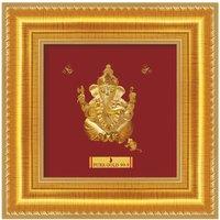 Raina Jewels Women's 24ct Pure Gold Leaf Baby Ganesha Frame 13.9 x 13.9cm | Size: 13.9 x 13.9 cm