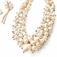 Angel Barocco Women's Multi Ivory Pearl Necklace - Ivory