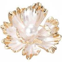 Angel Barocco Women's Gold Peony Pearl Brooch