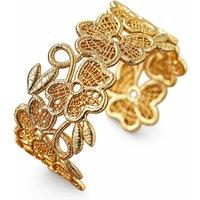 Angel Barocco Women's Lace Stylish Bangle - Silver in Gold