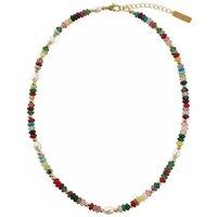 Angel Barocco Women's Multi-Coloured Natural Stone Pearl Necklace