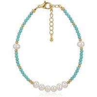 Angel Barocco Women's Freshwater Pearl Turquoise Bracelet