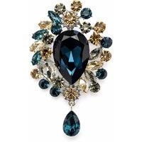 Angel Barocco Women's Vintage Crystal Cluster Drop Brooch - Purple in Blue