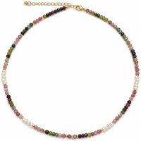 Angel Barocco Women's Multicolour Tourmaline & Freshwater Pearl Beaded Necklace - Natural