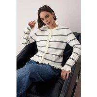 WOVCOR Women's Crop Soft-Textured Knit Cardigan With Button Detail | Size: Small