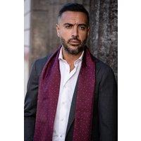 Elizabetta Boutique Men's Savona - Slim Silk Scarf in Burgundy