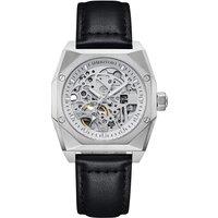 Heritor Automatic Men's Elliott Leather-Band Watch in White