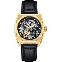 Heritor Automatic Men's Elliott Leather-Band Watch in Rose Gold