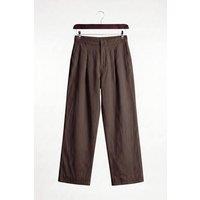 Giesto Men's Cotton Straight-Leg Suit Pants in Dark Brown | Size: Small