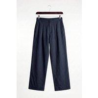 Giesto Men's Cotton Straight-Leg Suit Pants in Navy | Size: Medium