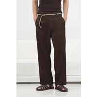 Giesto Men's Cotton Linen Suit Pants in Chocolate | Size: Medium