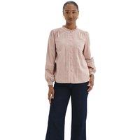Finery London Women's Lucy Corduroy Pintuck Long Sleeve Shirt in Dusty Pink | Size: 20