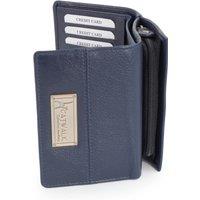 Catwalk Collection Handbags Women's Victoria Medium Leather Purse With RFID Protection in Blue