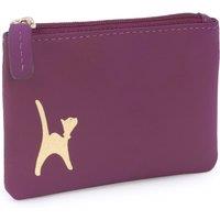 Catwalk Collection Handbags Women's Mimi Small Leather Coin Purse With Gift Box in Purple
